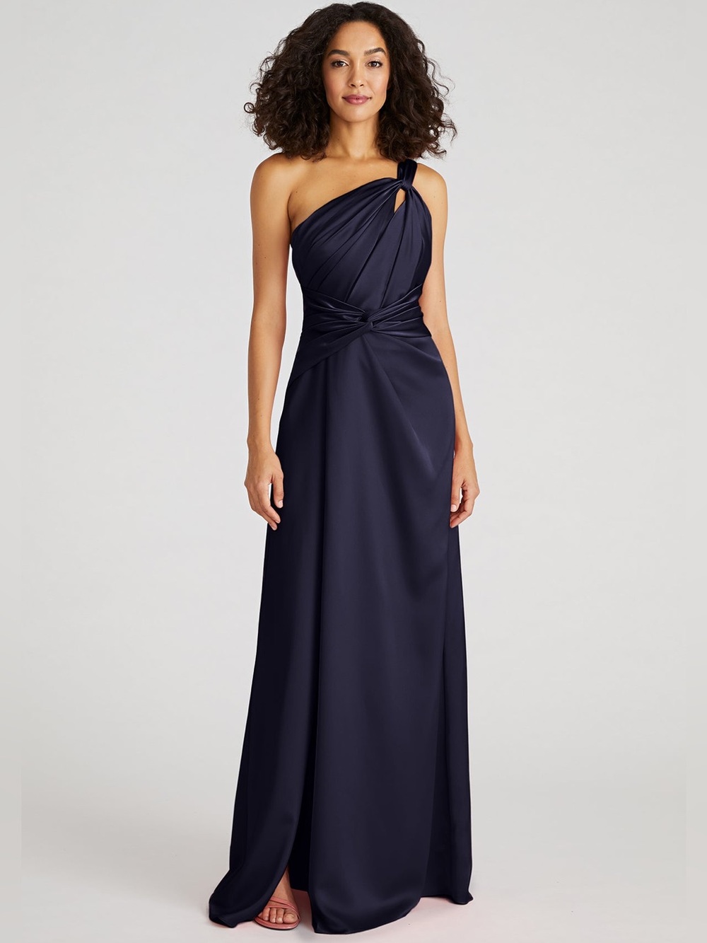 THEIA Gloria Twist A Line Gown Navy Size 4 NEW WITH TAG
